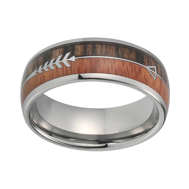 ARROW - pánsky prsteň vyrobený zo vzácneho Wolfrámu + exot. drevo, veľ: 65