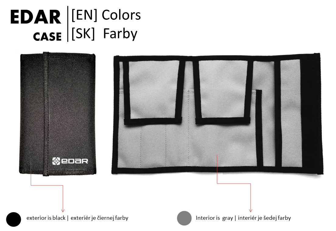 EDAR - multifunkčné nepremokavé puzdro na písacie potreb a zápisník (moleskine) - vrecková veľkosť - odolná nylonová hi-tech látka - uzatváranie na suchý zips (MADE IN SLOVAKIA)