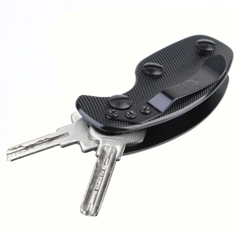 KEYHOLDER - Hliníkové puzdro na kľúče - čierny hliník - kľúčenka