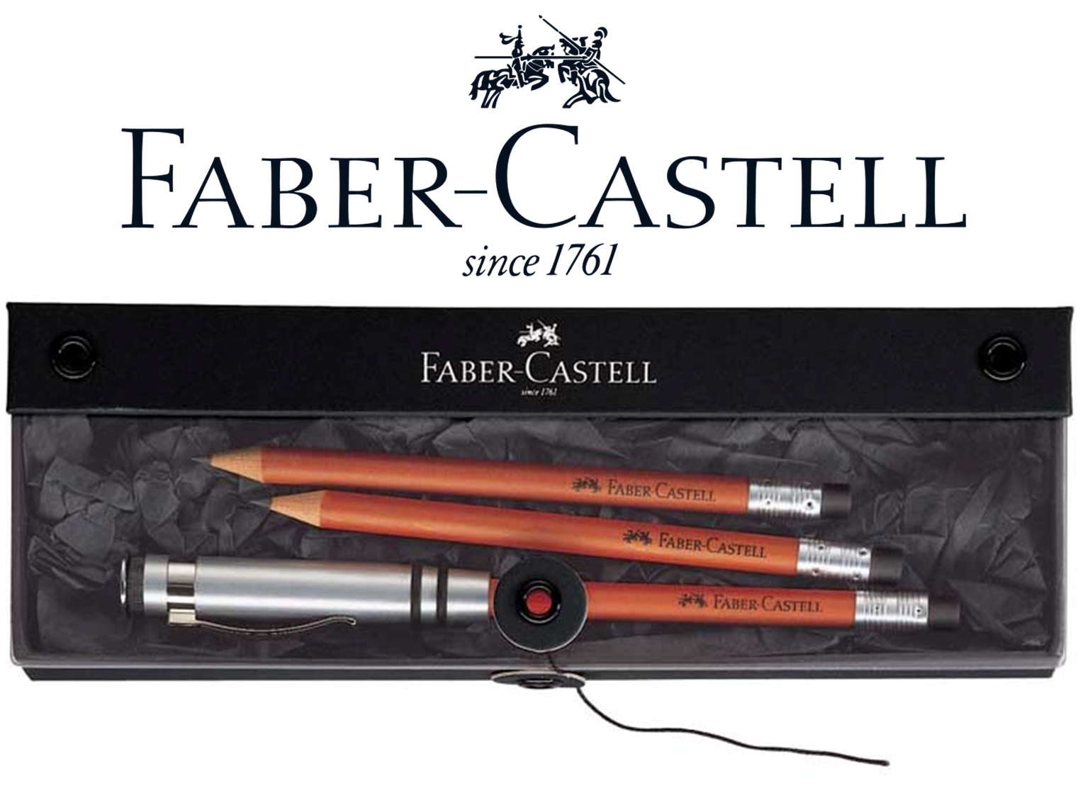 Faber-Castell - perfect pencil, luxusná sada ceruziek + strúhadlo s klipom