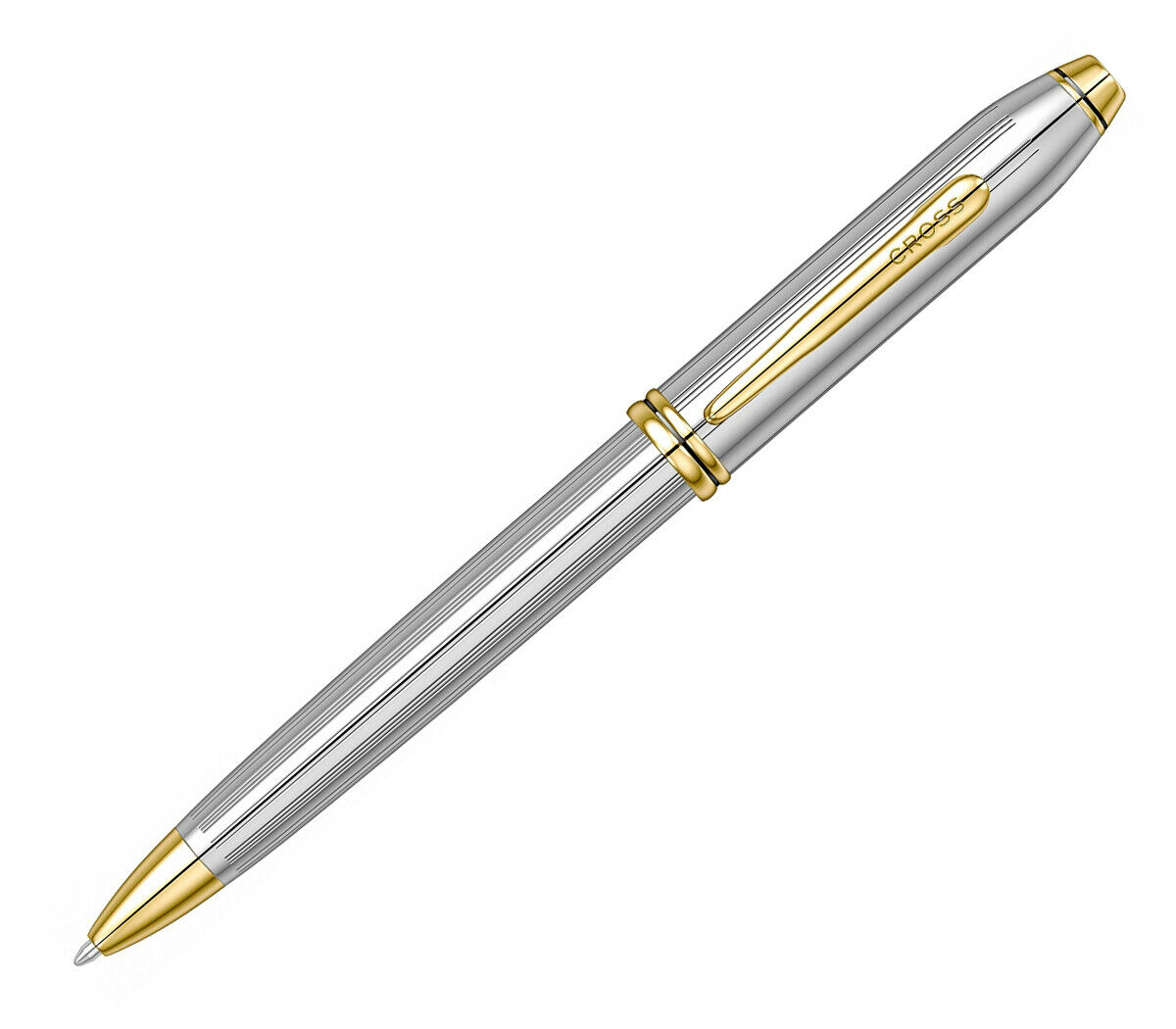 CROSS - guľôčkové pero, model:Townsend (USA), Medalist, chróm, 23kt