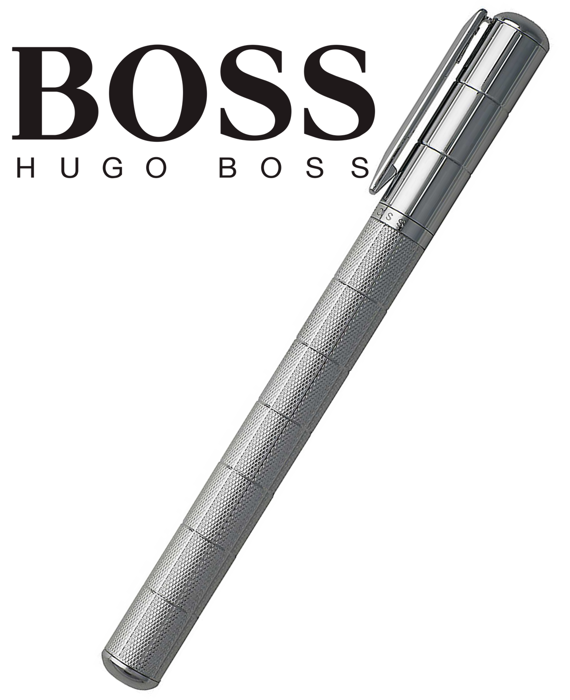 HUGO BOSS - exkluzívne plniace pero mod. Chronicle - oceľ chrómovaná so sdobením