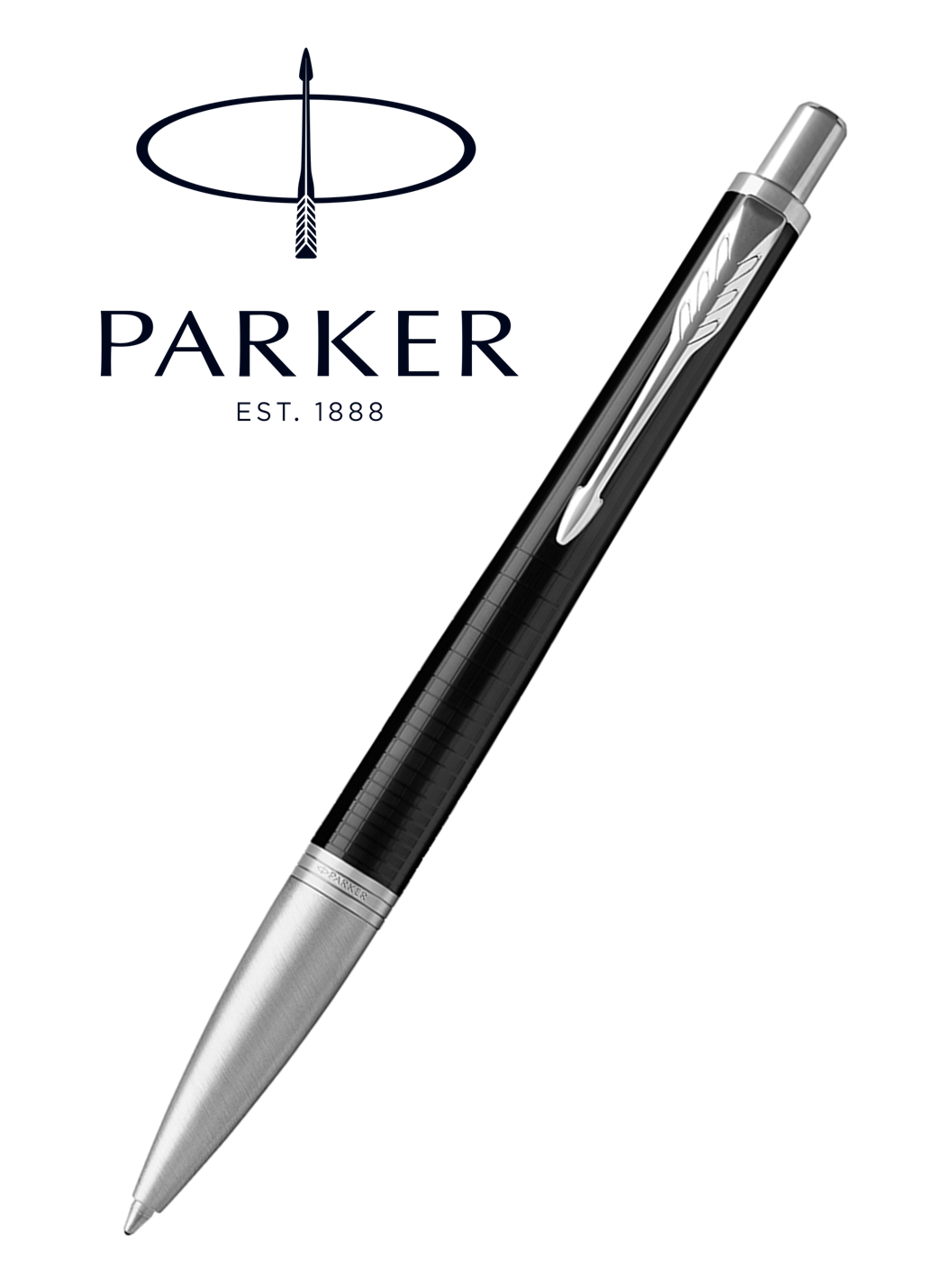 Pero guľôčkové PARKER Urban Premium Ebenovej farby - gravírované telo pera