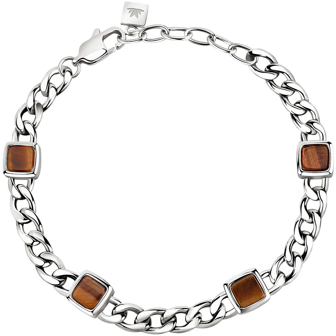 Pansky náramok Morellato (Italy) - osadené kameňom: tigrie oko, 17-22 cm 