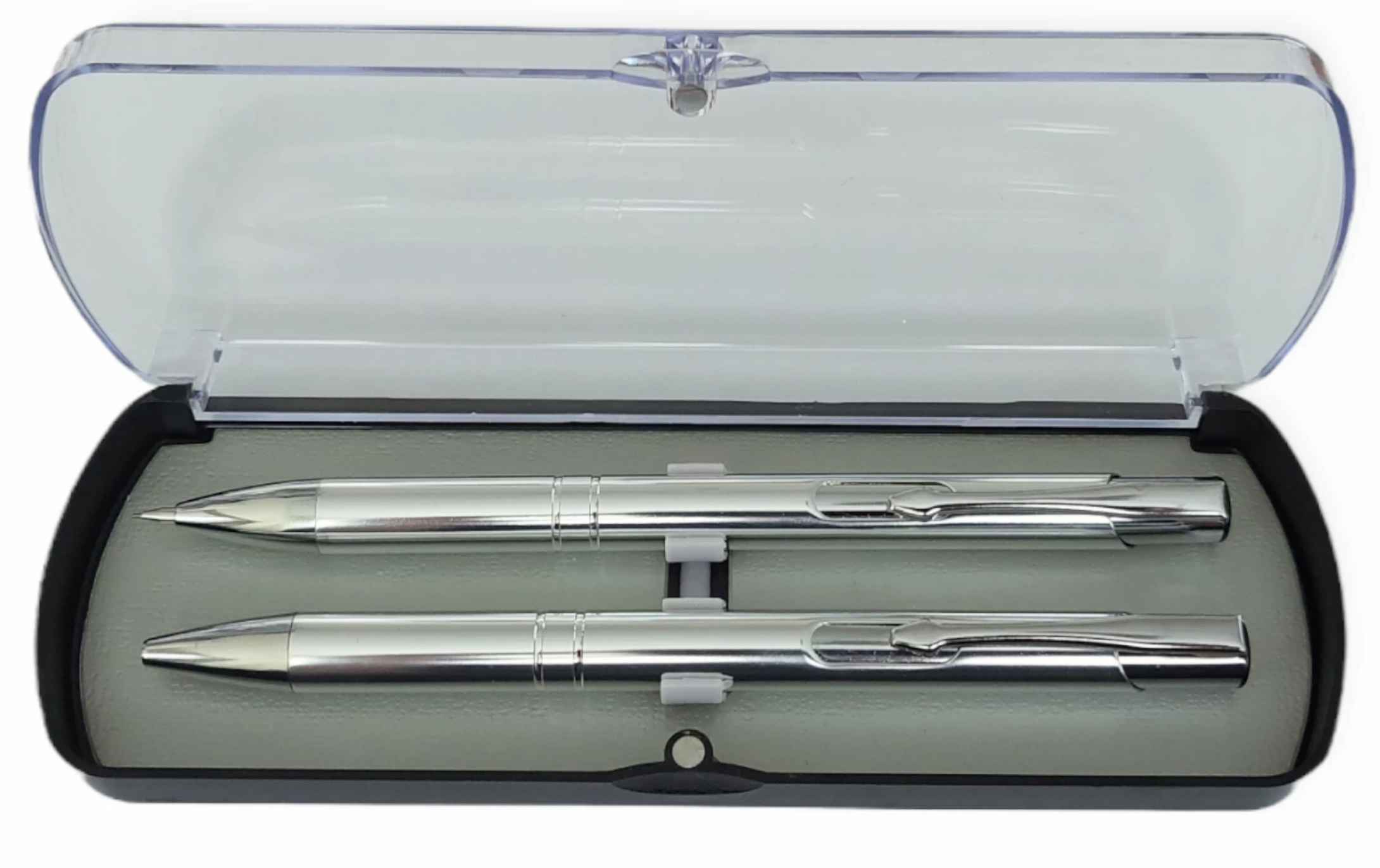 CHROMAR - chromovaná kovová sada guľôčkového pera a pentelky v darčekovej krabič