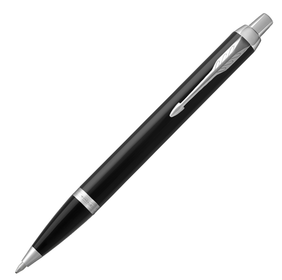 Parker IM Black CT - guľôčkové pero - lesklé čierne s chromovanými doplnkami