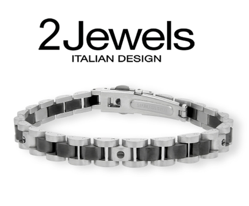 2JEWELS (ITALY) - pánsky oceľový náramok - model: MY President - dĺžka 21 cm
