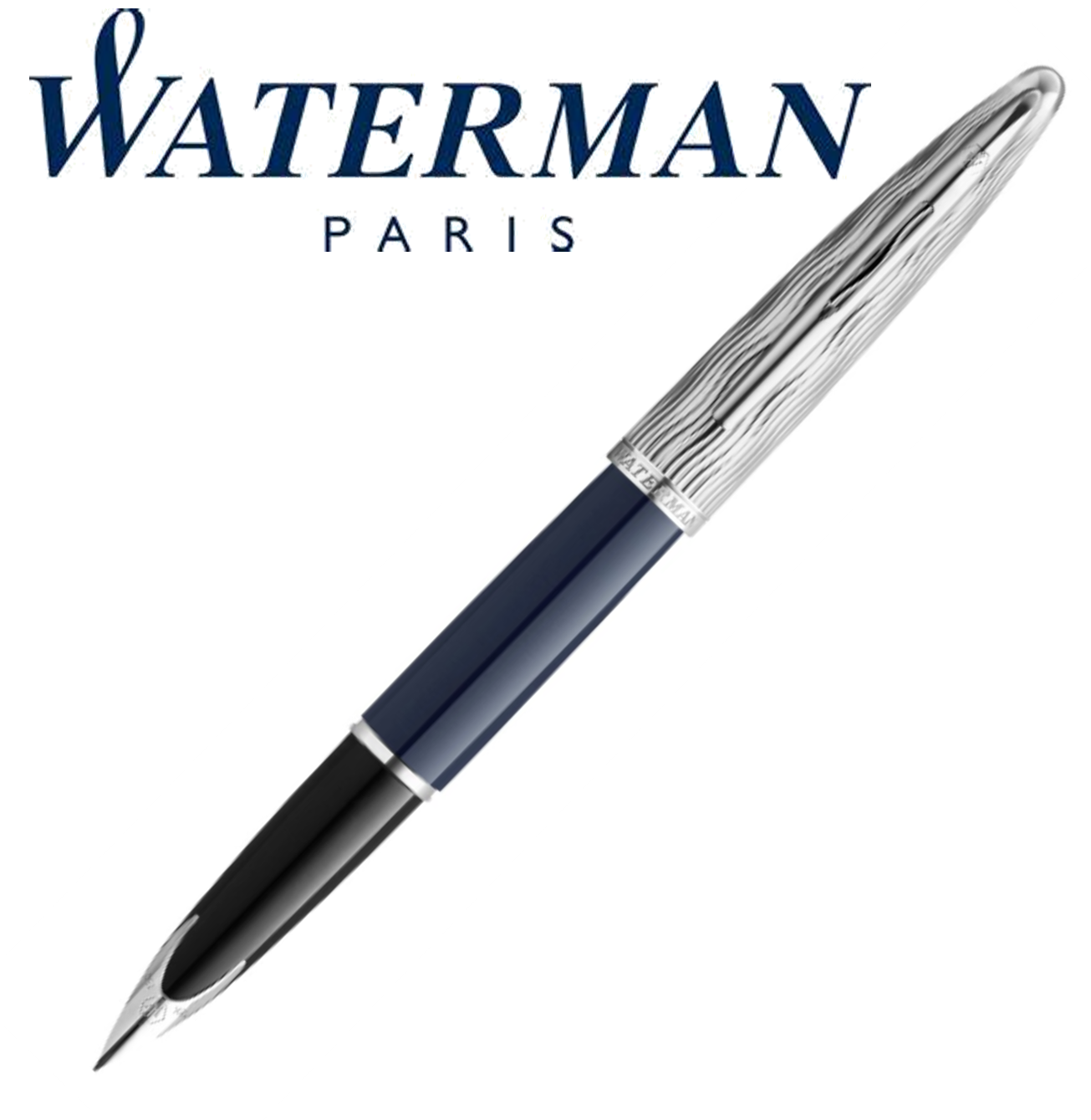 Plniace pero Waterman Carène Made in France Deluxe Blue CT (18kt zlatý hrot: F)