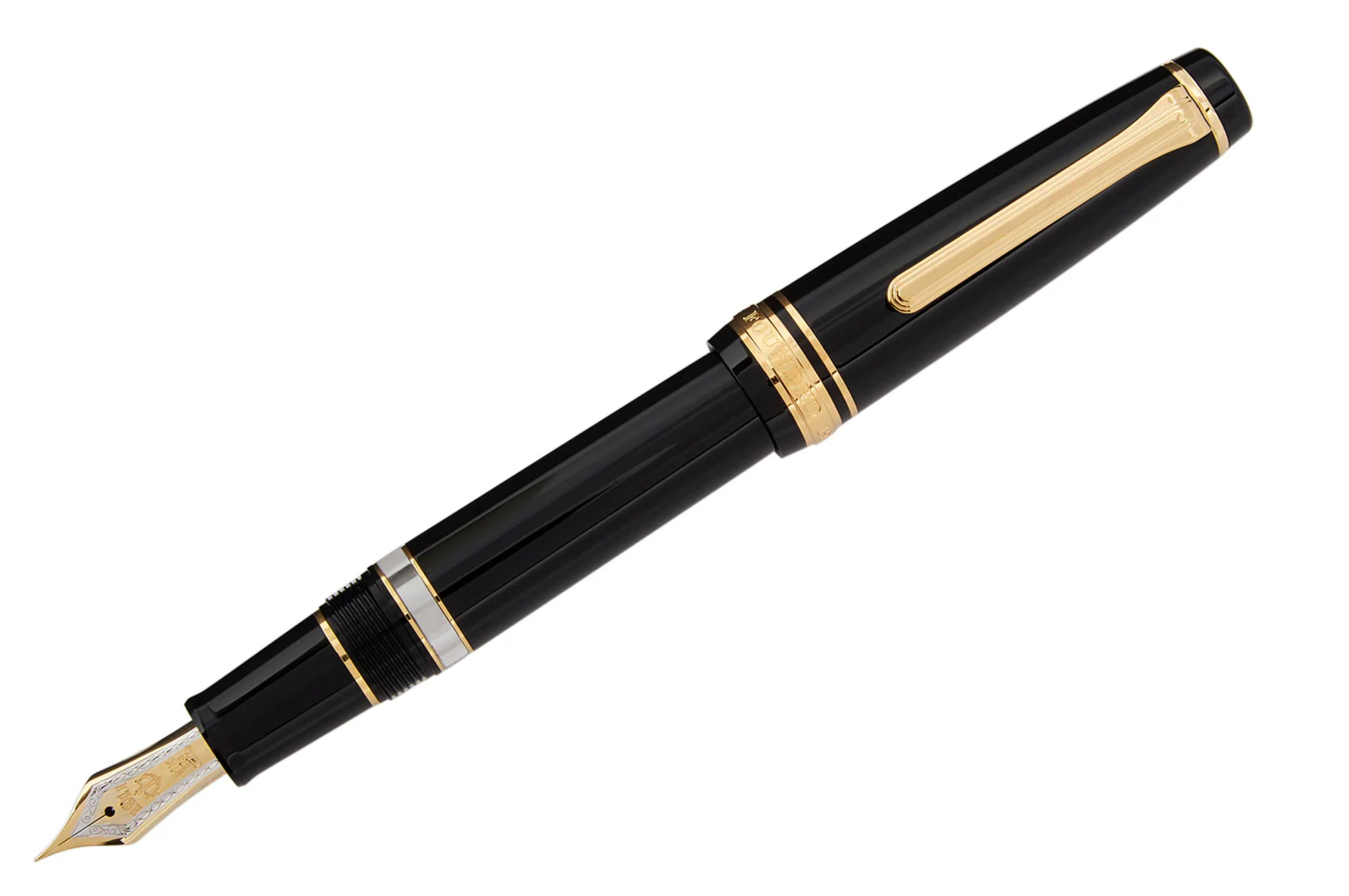 SAILOR, model: Pro Gear Realo, vyrobené z luxusnej čiernej živice, celozlatý hrot: M (21kt)