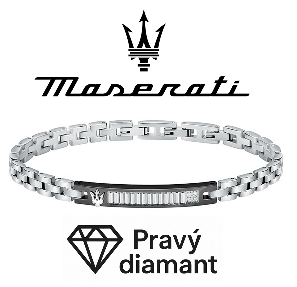 MASERATI (ITALY) - luxusný pánsky diamantový náramok