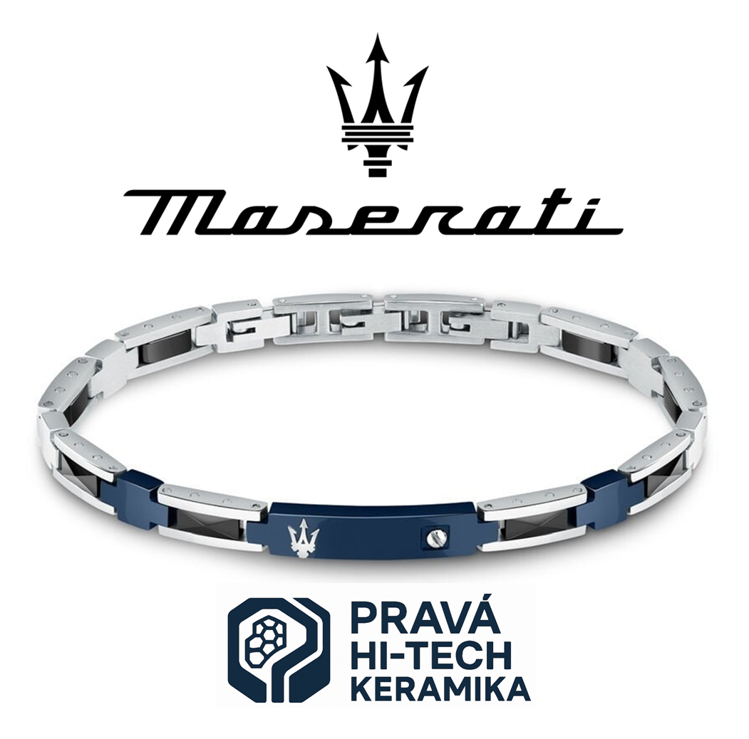 MASERATI - pánsky náramok - kombinácia HI-TEC keramiky a ušľachtilej ocele