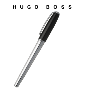 HUGO BOSS - essential - chróm/čierny lak - keramické pero