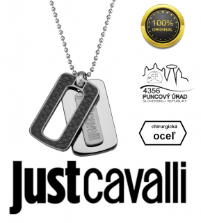 JUST CAVALLI - pánsky prívesok na retiazke (72cm) z chirurgickej ocele 