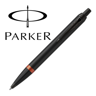 PARKER IM- (guľôčkové) Vibrant - matná čierna s ohnivo oranžovými doplnkami