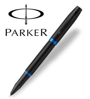 PARKER IM- (roller) Vibrant - matná čierna s modrými eloxovanými doplnkami