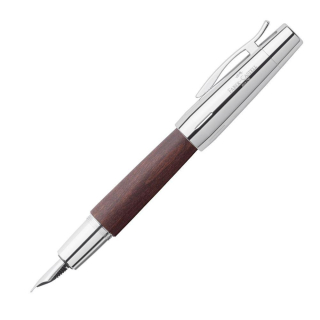 Plniace pero Faber-Castell (hrot: M) model: e-motion drevo/chróm, tmavé drevo