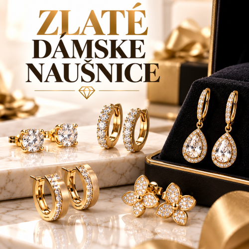 zlaté dámske náušnice